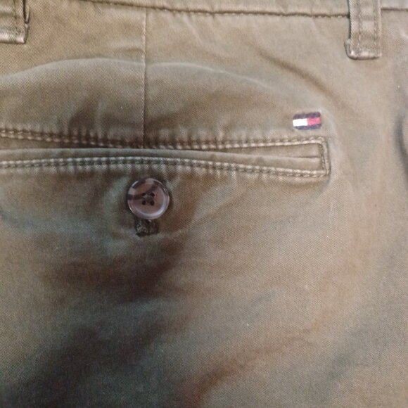 Tommy Hilfiger Men's Slim Fit Stretch Pants 31/32 Green - Picture 6 of 6